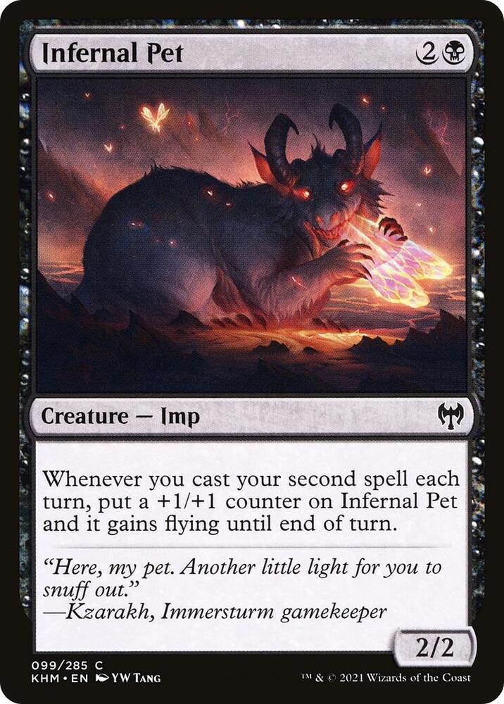 Infernal Pet 99 card from Kaldheim