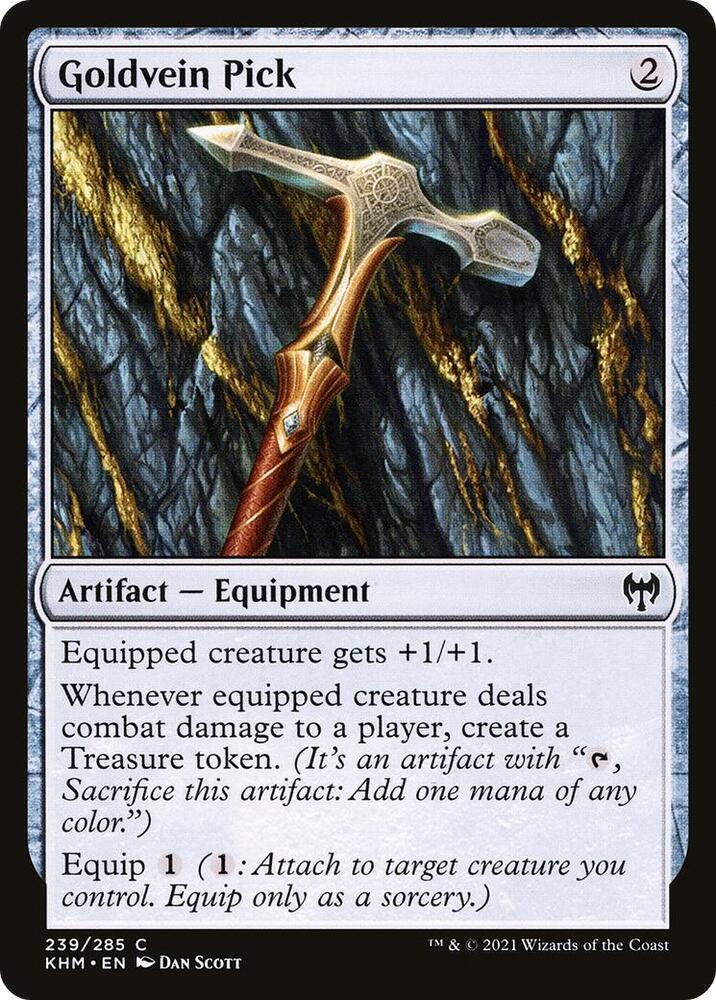 Goldvein Pick 239 card from Kaldheim