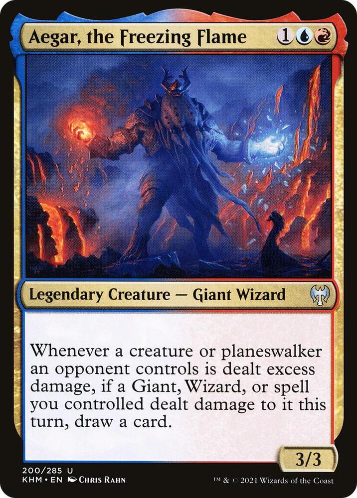 Aegar, the Freezing Flame 200 card from Kaldheim