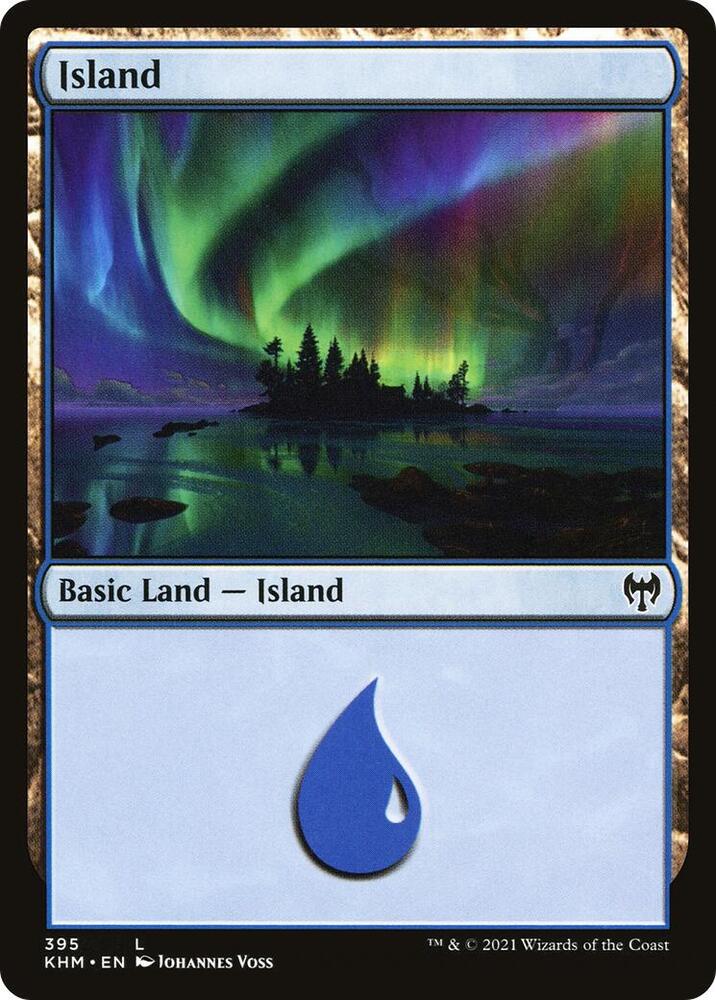 Island 395 card from Kaldheim