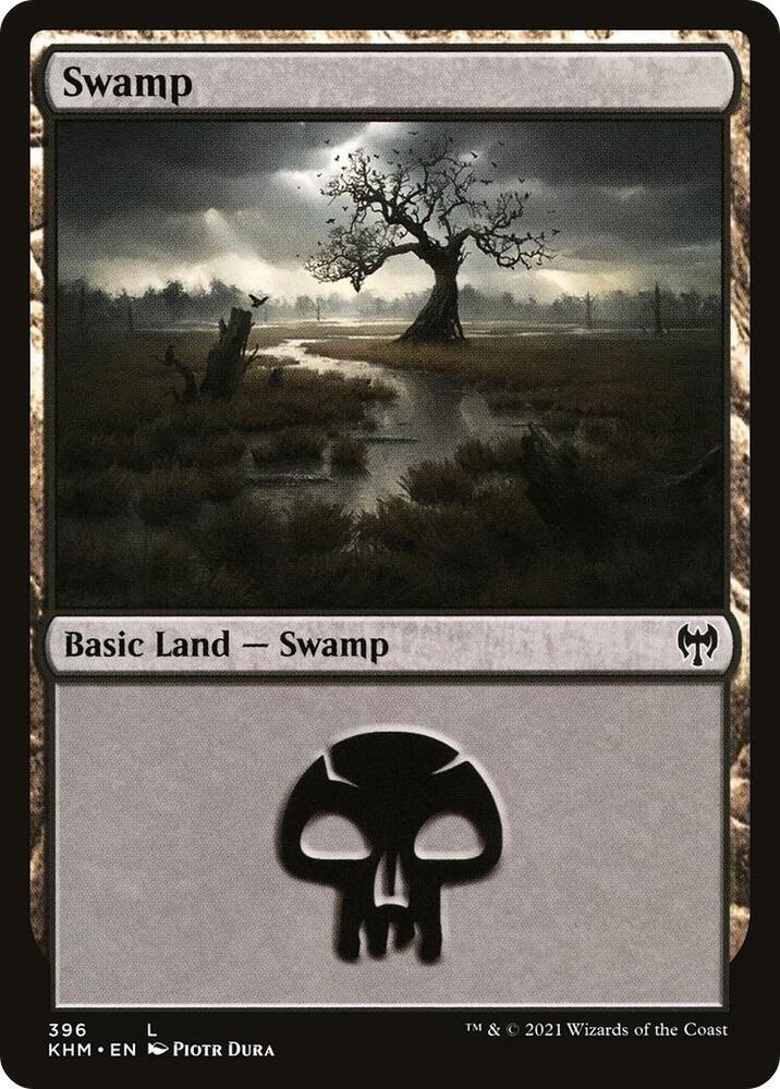 Swamp 396 card from Kaldheim