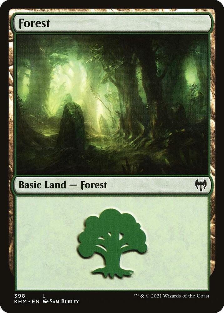 Forest 398 card from Kaldheim