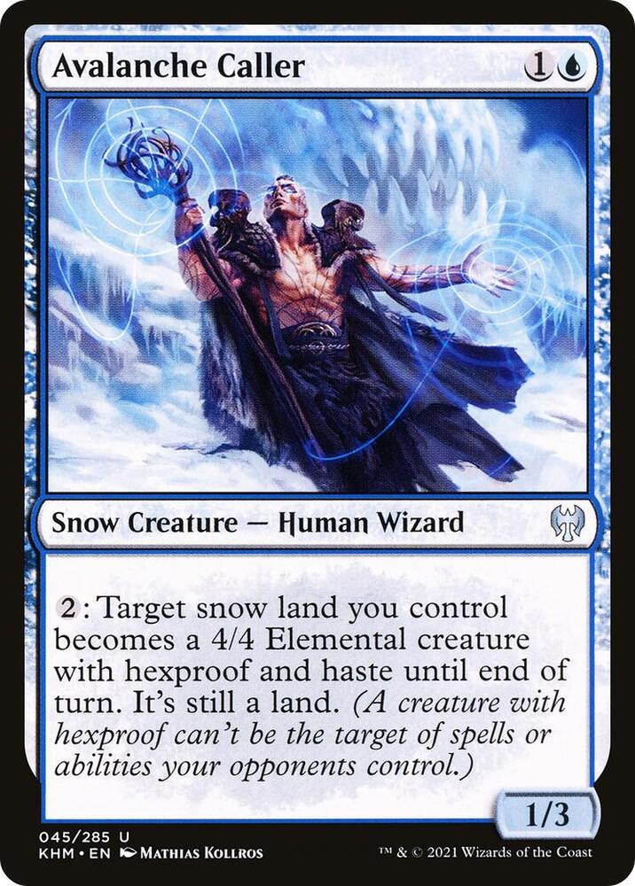 Avalanche Caller 45 card from Kaldheim