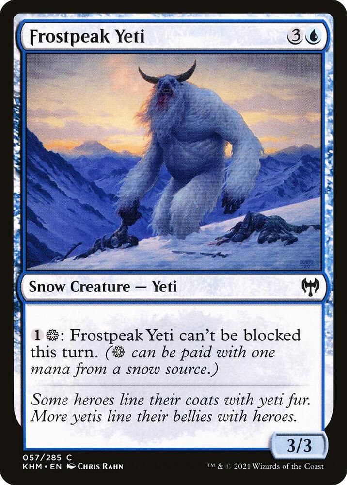 Frostpeak Yeti 57 card from Kaldheim