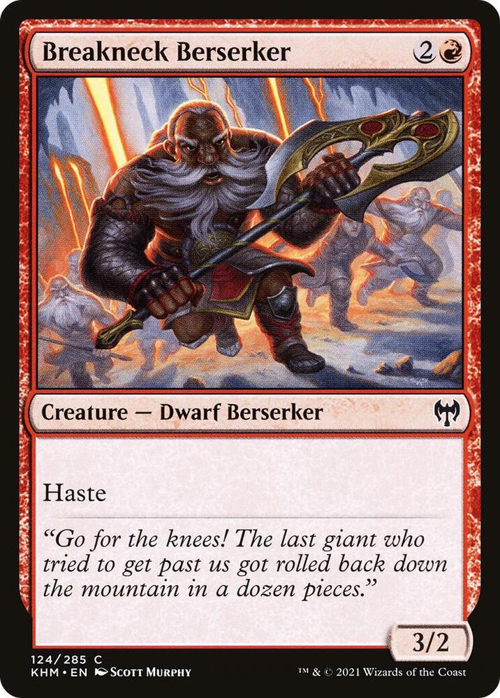 Breakneck Berserker 124 card from Kaldheim