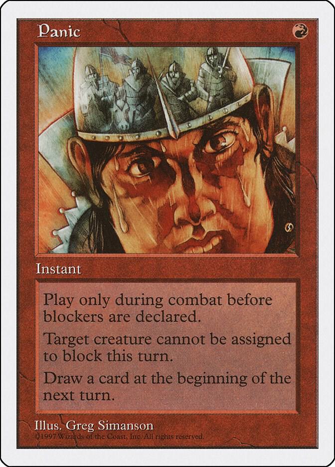 Panic card from Fifth Edition