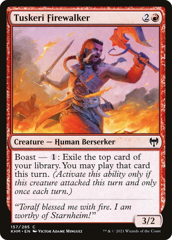 Tuskeri Firewalker 157 card from Kaldheim