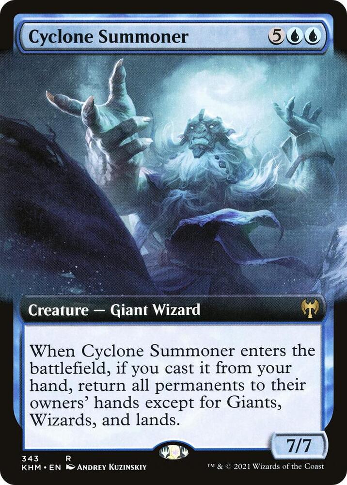 Cyclone Summoner (Extended Art) 343 card from Kaldheim