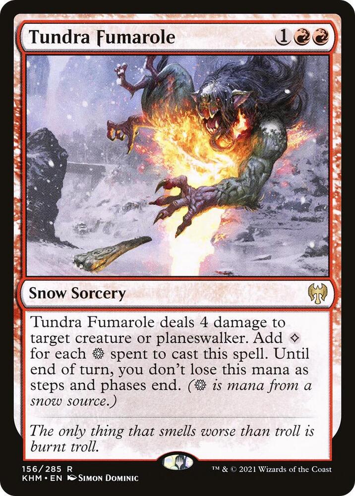 Tundra Fumarole 156 card from Kaldheim