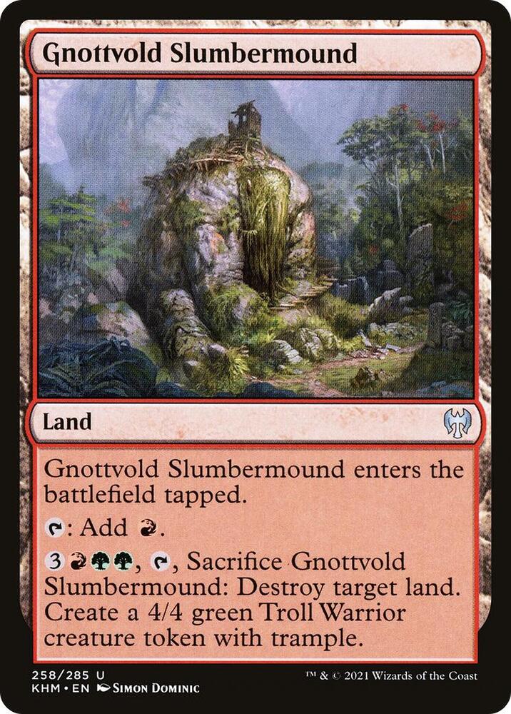 Gnottvold Slumbermound 258 card from Kaldheim
