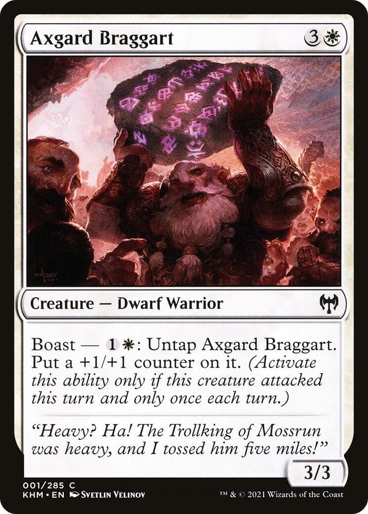 Axgard Braggart 1 card from Kaldheim