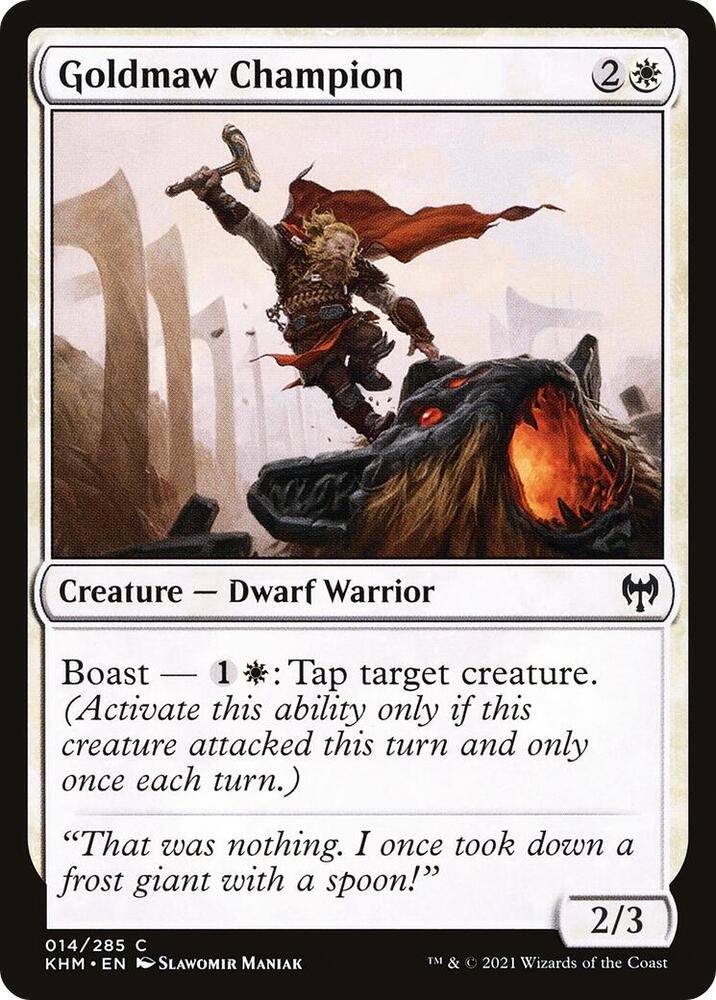 Goldmaw Champion 14 card from Kaldheim