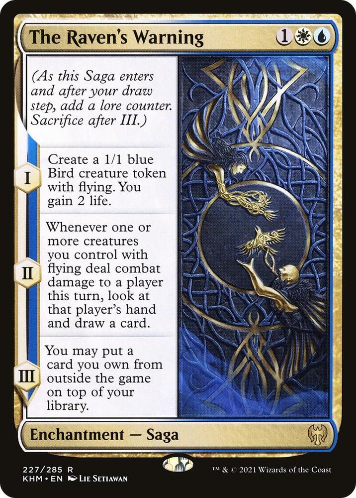 The Raven's Warning 227 card from Kaldheim