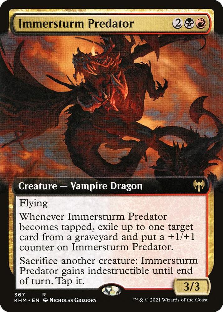 Immersturm Predator (Extended Art) 367 card from Kaldheim