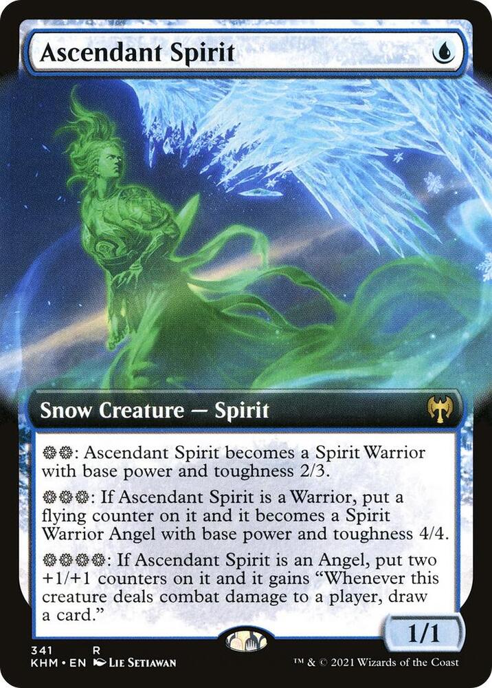 Ascendant Spirit (Extended Art) 341 card from Kaldheim