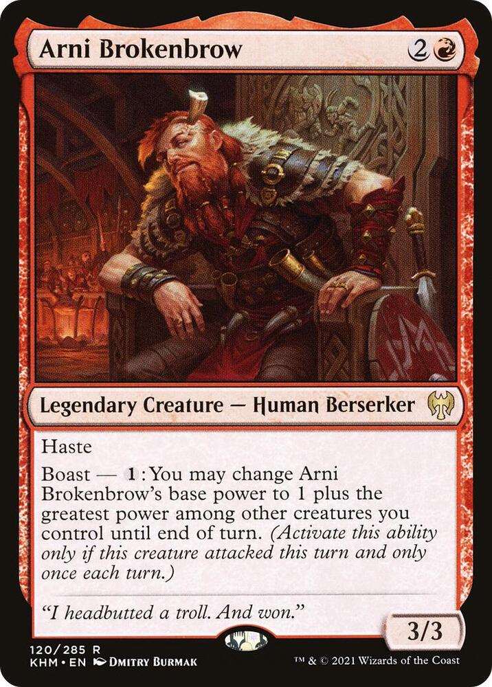 Arni Brokenbrow 120 card from Kaldheim