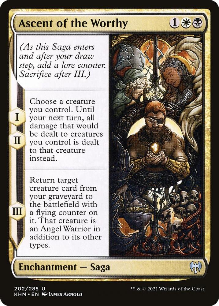 Ascent of the Worthy 202 card from Kaldheim