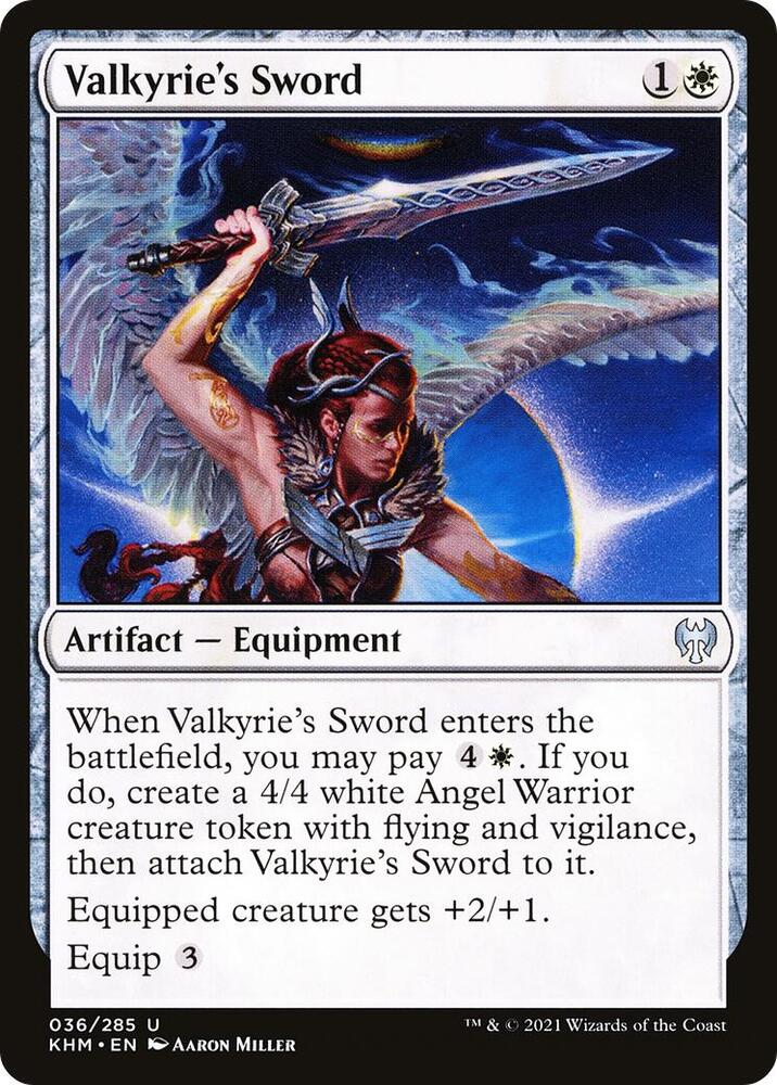 Valkyrie's Sword 36 card from Kaldheim