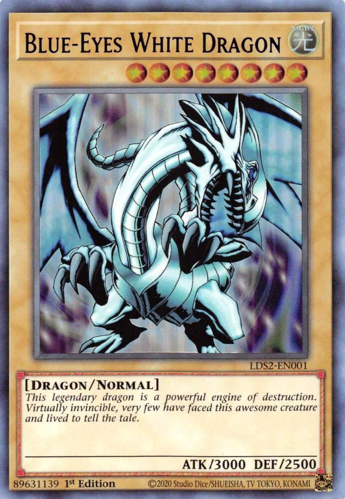 Blue-Eyes White Dragon (Purple) LDS2-EN001 card from Legendary Duelists: Season 2
