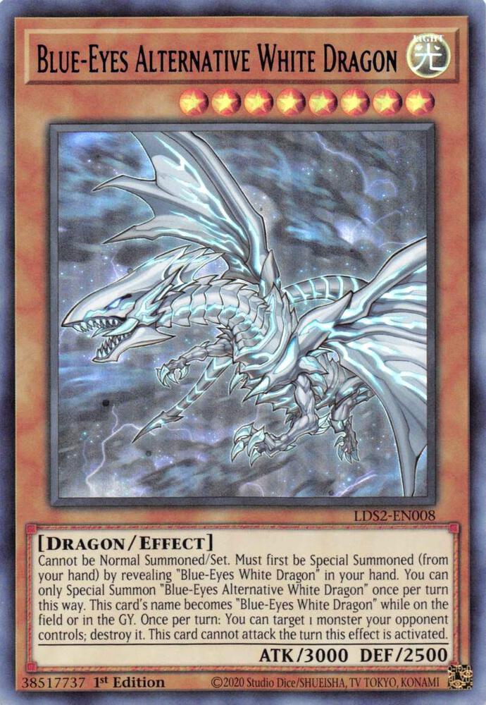 Blue-Eyes Alternative White Dragon (Blue) LDS2-EN008 card from Legendary Duelists: Season 2