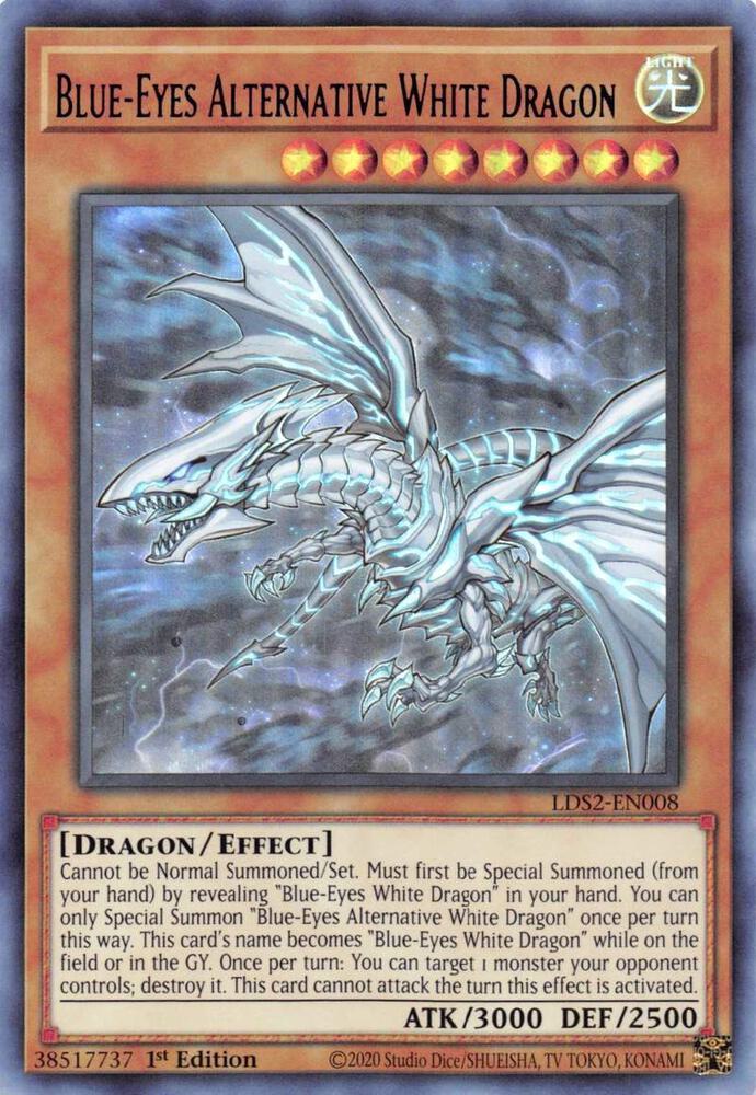 Blue-Eyes Alternative White Dragon (Purple) LDS2-EN008 card from Legendary Duelists: Season 2