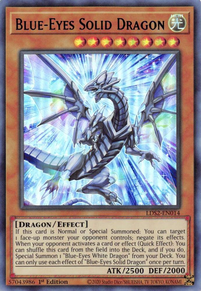 Blue-Eyes Solid Dragon (Blue) LDS2-EN014 card from Legendary Duelists: Season 2