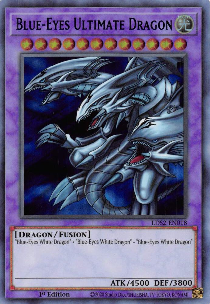 Blue-Eyes Ultimate Dragon (Blue) LDS2-EN018 card from Legendary Duelists: Season 2