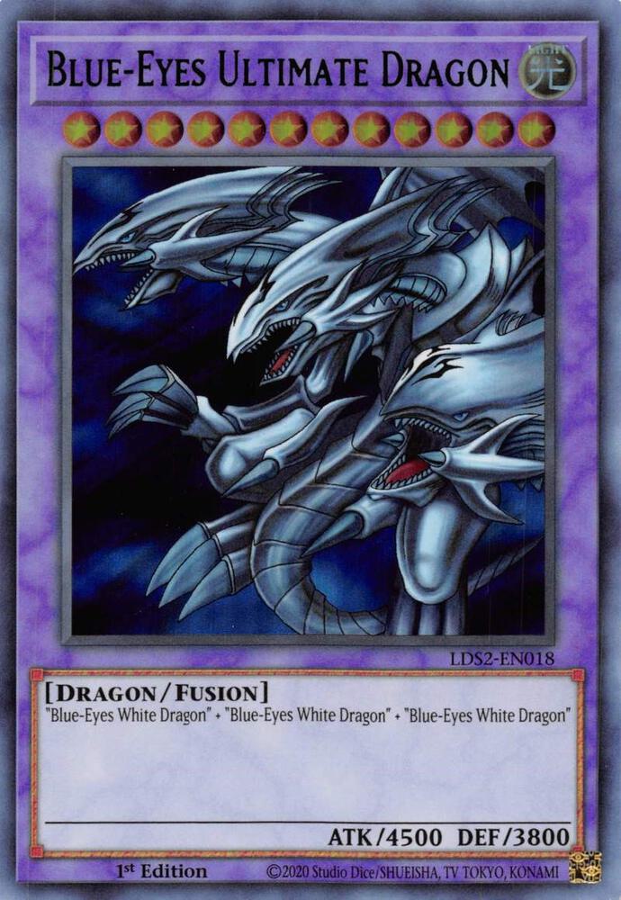 Blue-Eyes Ultimate Dragon (Green) LDS2-EN018 card from Legendary Duelists: Season 2