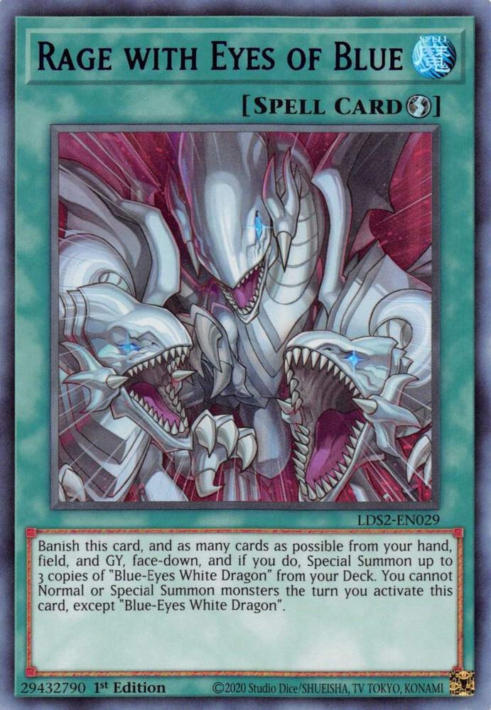 Rage with Eyes of Blue (Blue) LDS2-EN029 card from Legendary Duelists: Season 2