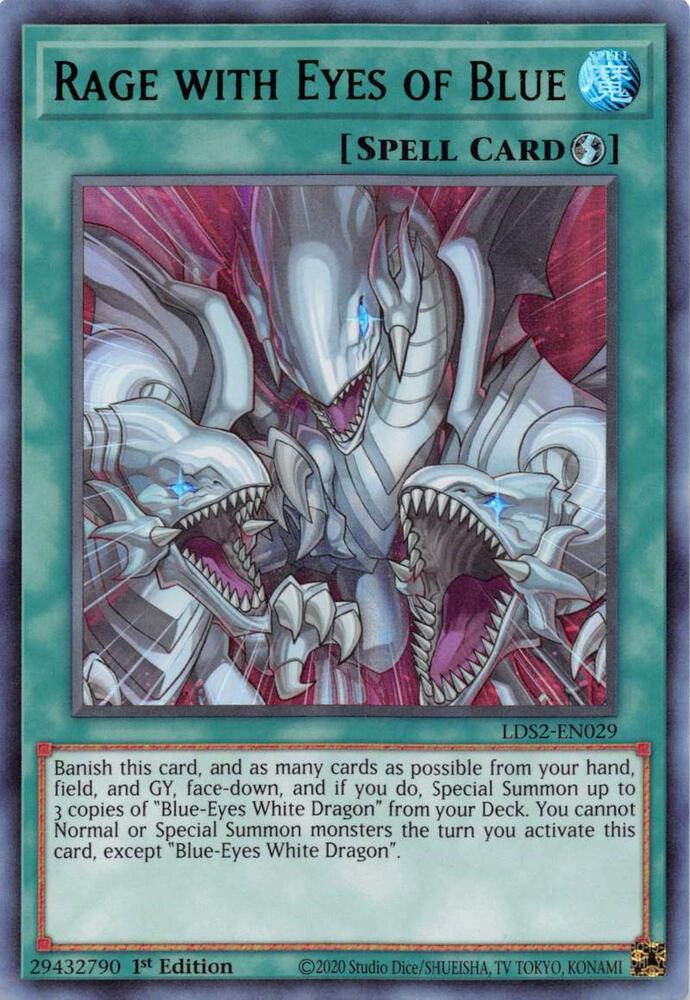 Rage with Eyes of Blue (Green) LDS2-EN029 card from Legendary Duelists: Season 2