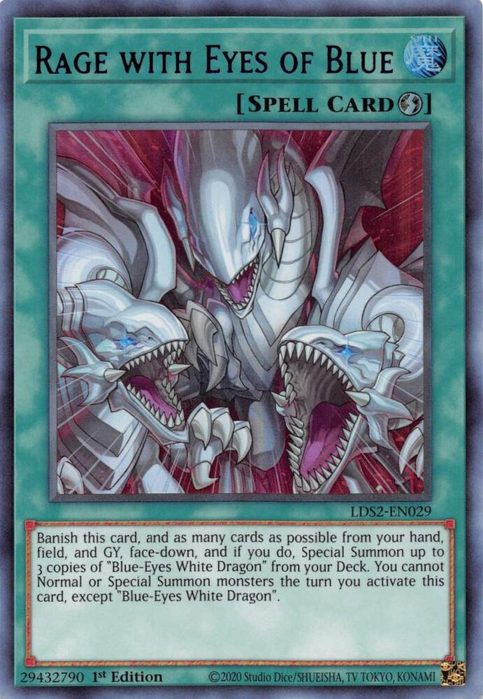 Rage with Eyes of Blue (Purple) LDS2-EN029 card from Legendary Duelists: Season 2