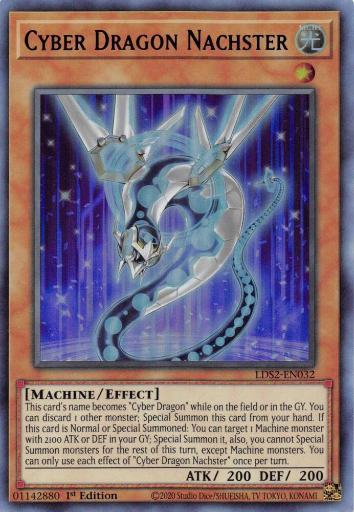 Cyber Dragon Nachster (Blue) LDS2-EN032 card from Legendary Duelists: Season 2