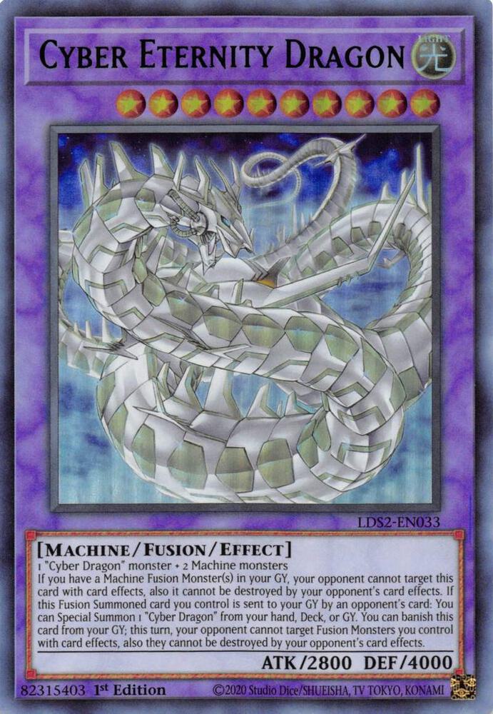 Cyber Eternity Dragon (Green) LDS2-EN033 card from Legendary Duelists: Season 2