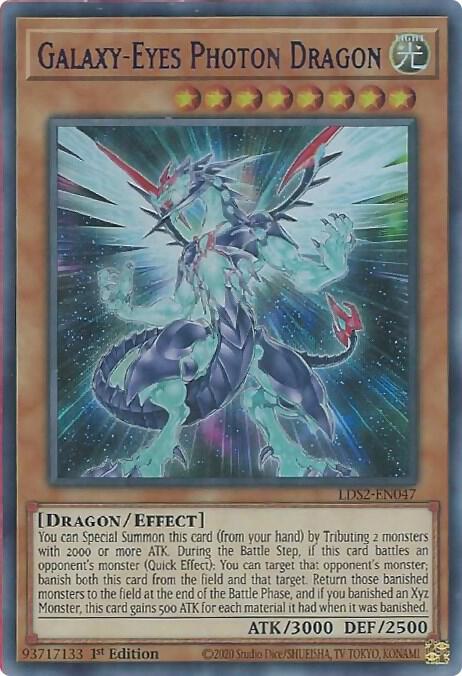 Galaxy-Eyes Photon Dragon (Purple) LDS2-EN047 card from Legendary Duelists: Season 2