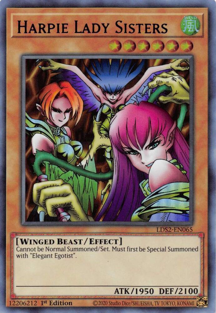 Harpie Lady Sisters (Purple) LDS2-EN065 card from Legendary Duelists: Season 2