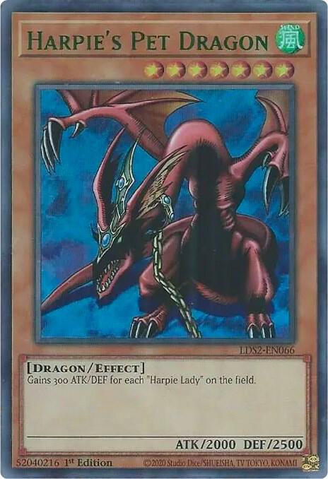 Harpie's Pet Dragon (Green) LDS2-EN066 card from Legendary Duelists: Season 2