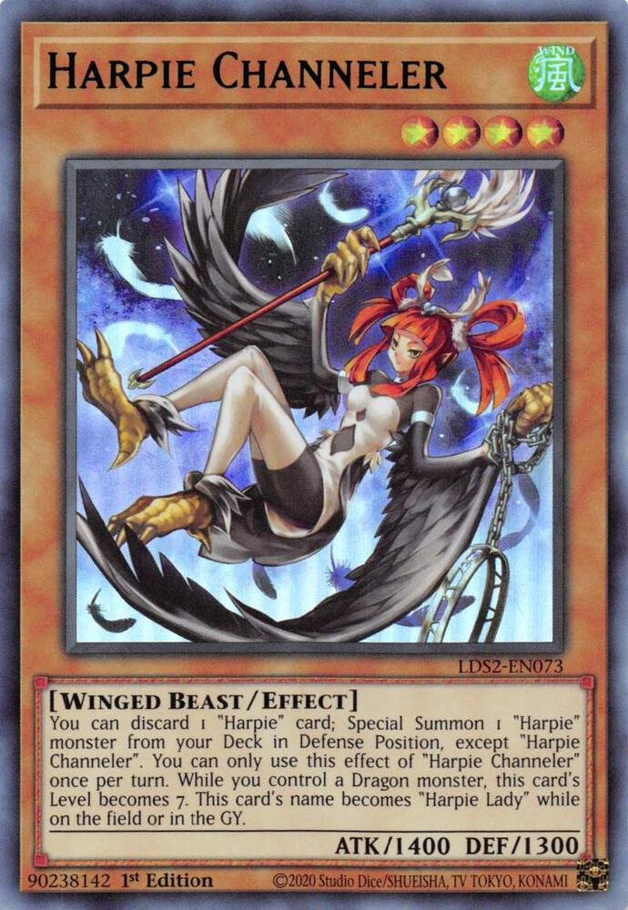 Harpie Channeler (Green) LDS2-EN073 card from Legendary Duelists: Season 2