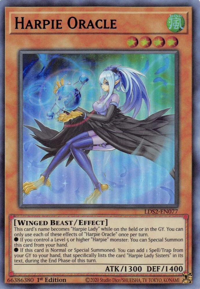 Harpie Oracle (Blue) LDS2-EN077 card from Legendary Duelists: Season 2