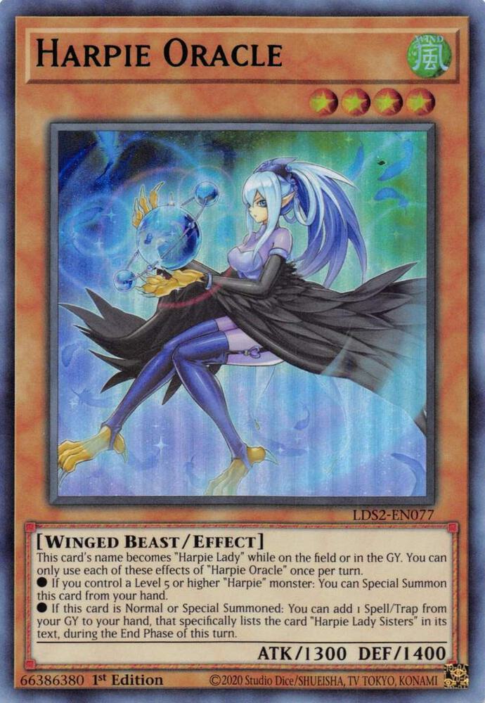 Harpie Oracle (Green) LDS2-EN077 card from Legendary Duelists: Season 2