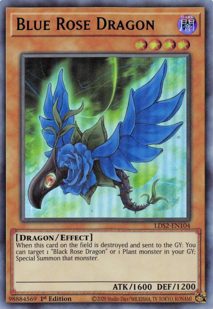 Blue Rose Dragon (Green) LDS2-EN104 card from Legendary Duelists: Season 2