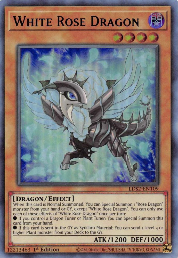 White Rose Dragon (Blue) LDS2-EN109 card from Legendary Duelists: Season 2