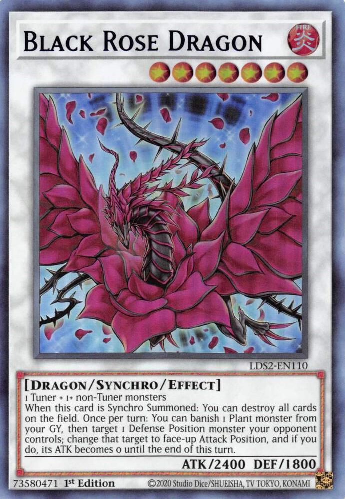 Black Rose Dragon (Blue) LDS2-EN110 card from Legendary Duelists: Season 2