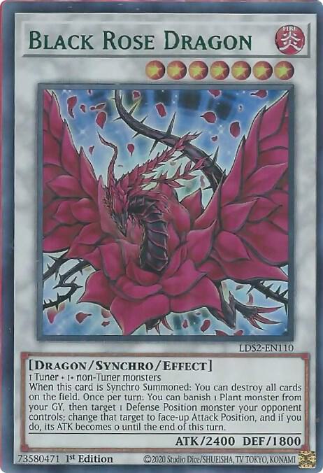 Black Rose Dragon (Green) LDS2-EN110 card from Legendary Duelists: Season 2