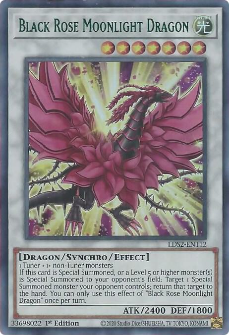 Black Rose Moonlight Dragon (Green) LDS2-EN112 card from Legendary Duelists: Season 2
