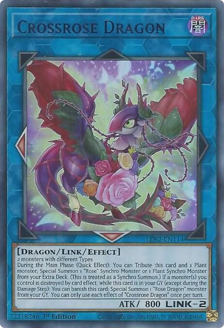 Crossrose Dragon (Purple) LDS2-EN114 card from Legendary Duelists: Season 2