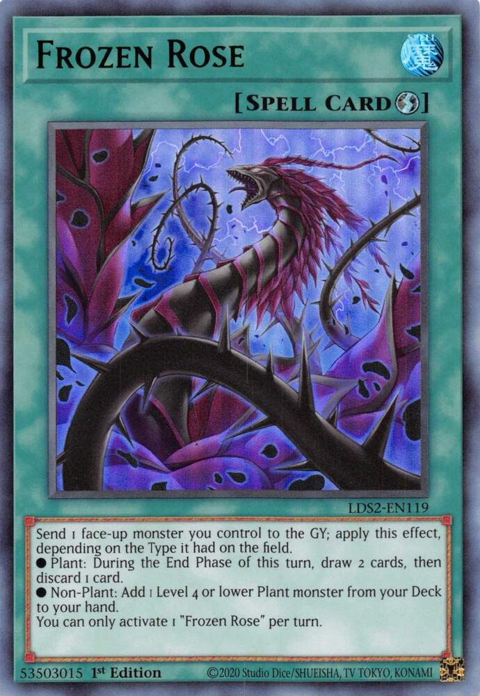 Frozen Rose (Green) LDS2-EN119 card from Legendary Duelists: Season 2