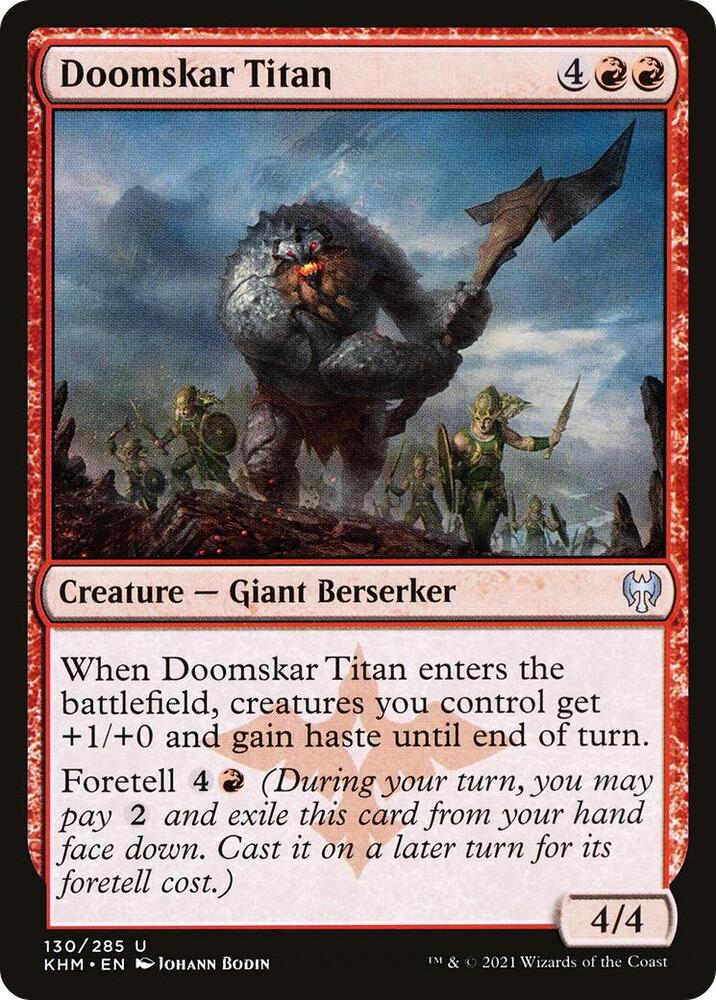 Doomskar Titan 130 card from Kaldheim