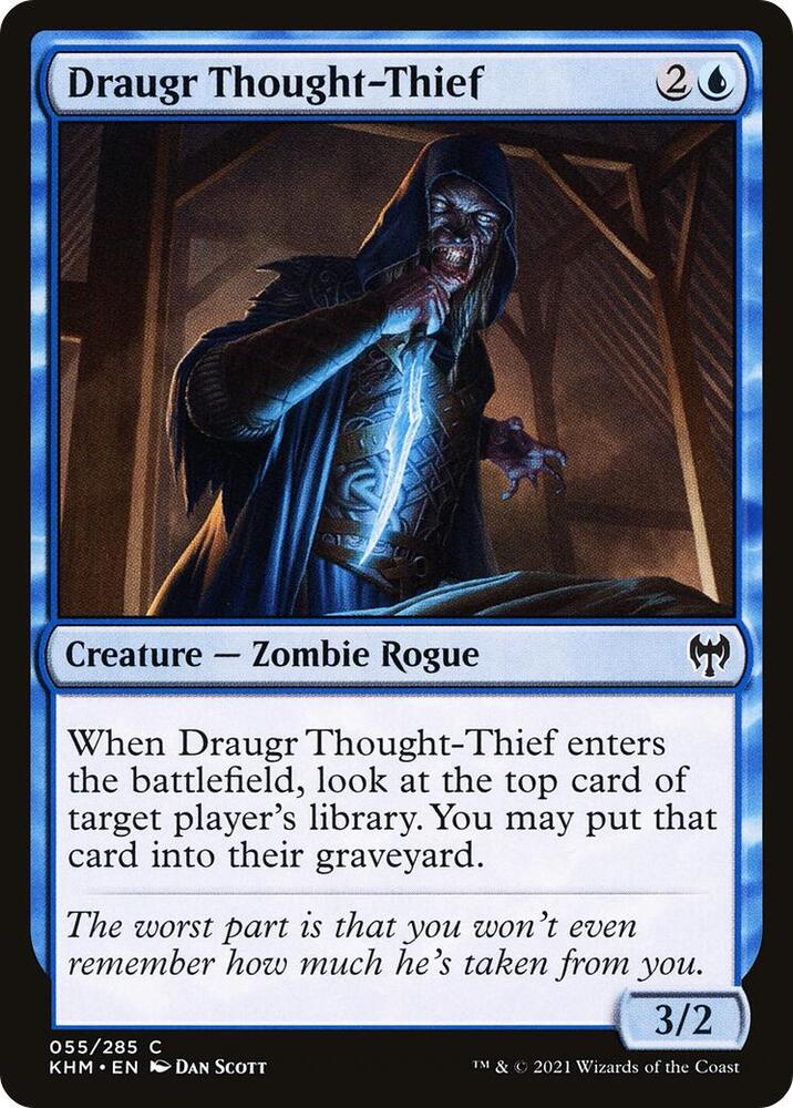 Draugr Thought-Thief 55 card from Kaldheim