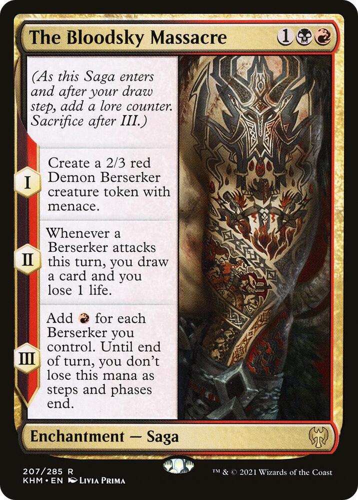 The Bloodsky Massacre 207 card from Kaldheim