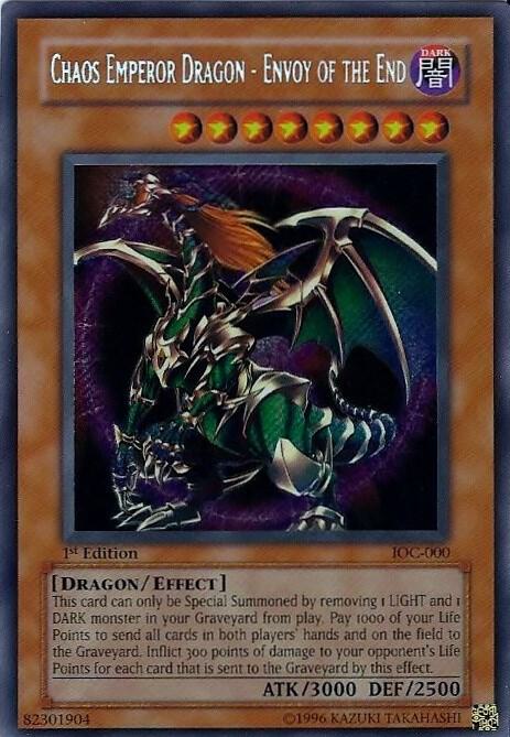 Chaos Emperor Dragon - Envoy of the End IOC-000 card from Invasion of Chaos